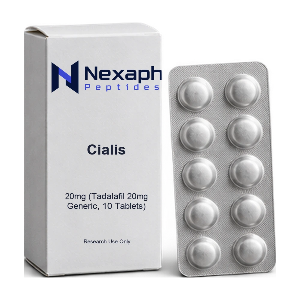 Cialis 20mg (Tadalafil 20mg Generic, 10 Tablets) — Nexaph Peptides