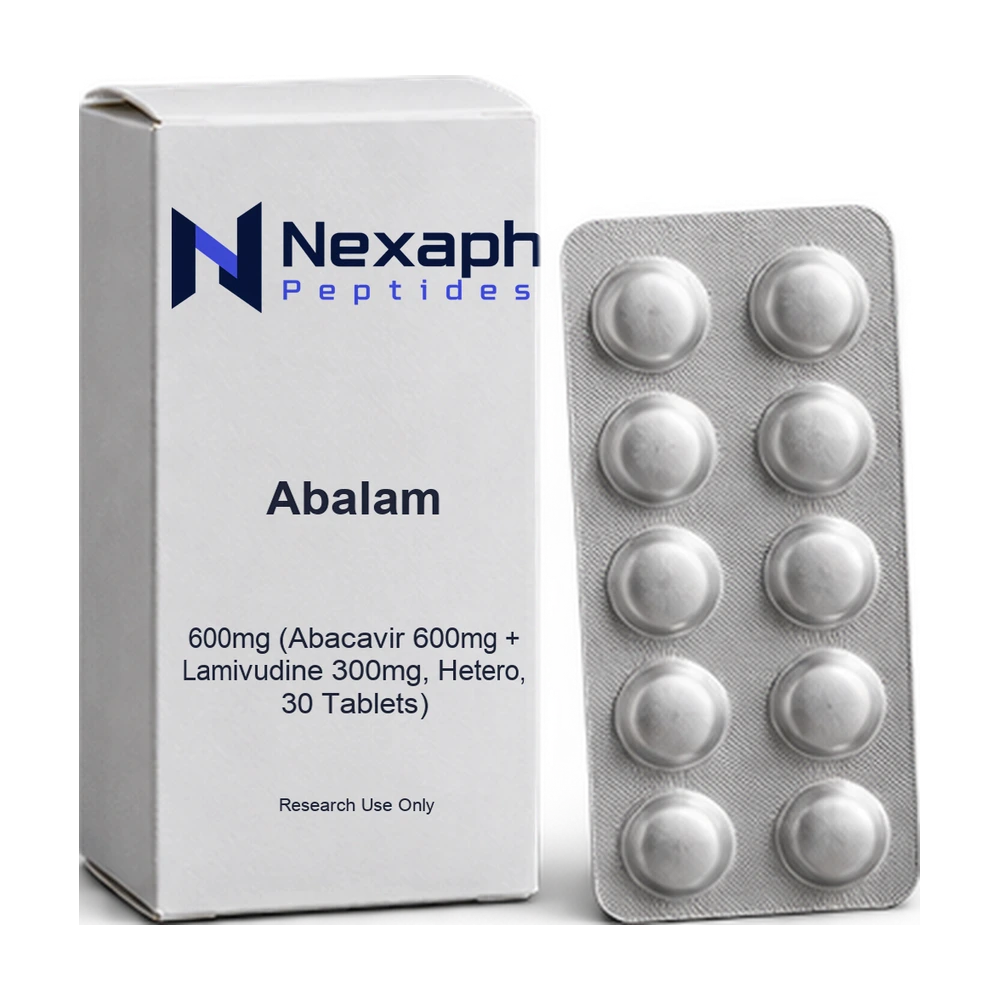 Abalam 600mg (Abacavir 600mg + Lamivudine 300mg, Hetero, 30 Tablets) — Nexaph Peptides